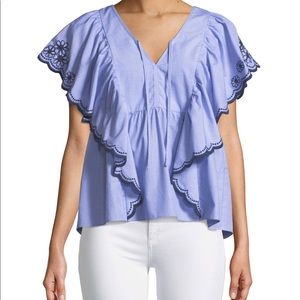 KATE SPADE: NWT Broome Street Daisy Embroidery Top - Size XS